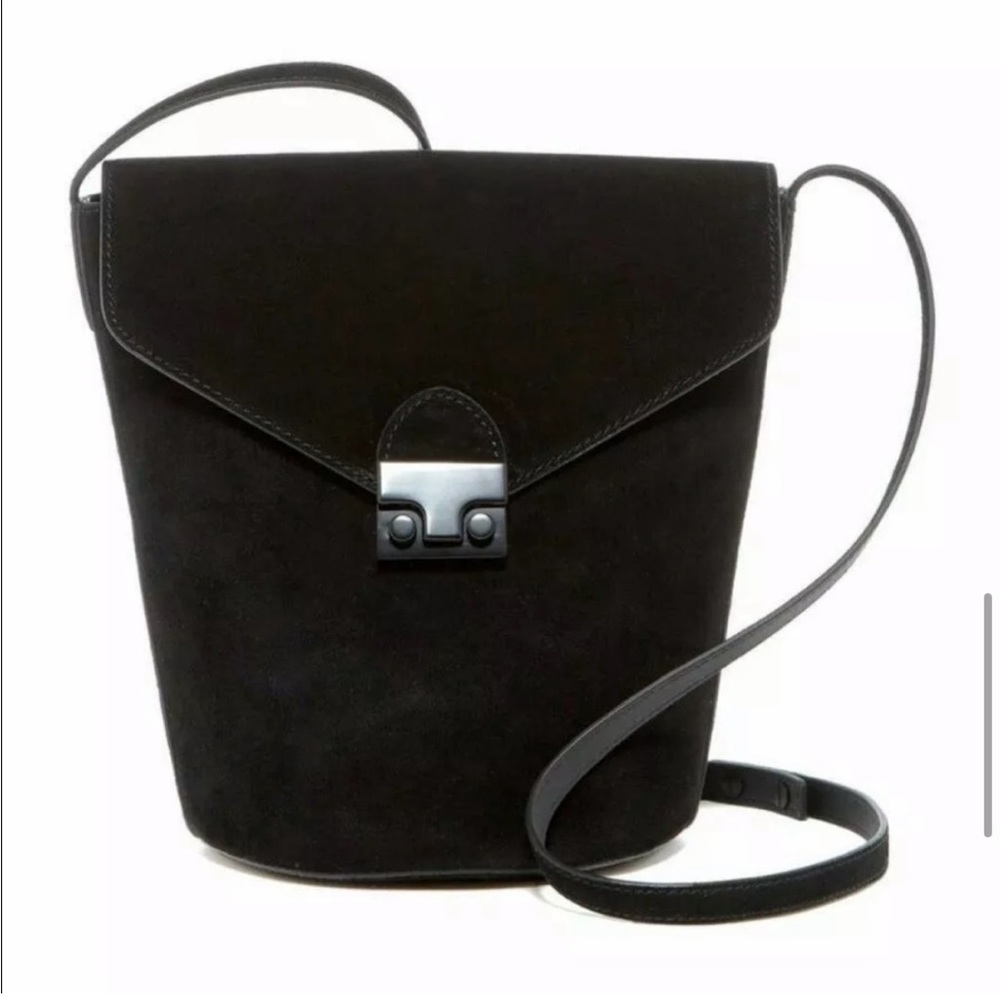 Loeffler Randall | Charming Suede Black Bucket Bag